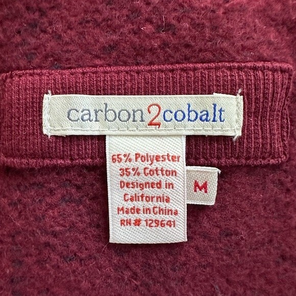 Carbon 2 Cobalt Jacket Shirt Fleece Button Down Maroon Medium Shacket - Picture 4 of 15